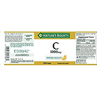 Viên Uống Nature's Bounty Vitamin C 1000mg Hỗ Trợ Miễn Dịch (100 Viên x 2 Hộp)