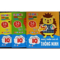Combo 3 cuốn Sticker bóc dán thông minh IQ
