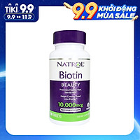 Thực phẩm chức năng bảo vệ sức khỏe Natrol Biotin Beauty 10000 mcg - Hộp 100 viên