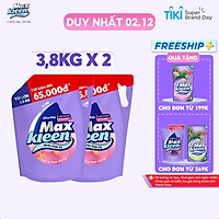 Combo 2 Túi Nước Giặt Xả Maxkleen Hương Hoa Nắng (3.8kg/túi)
