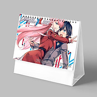 (Lịch 2021-2022) Lịch in DARLING IN THE FRANXX anime Chiến Trận Người Máy ảnh đẹp lịch để bàn