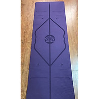 Thảm tập Yoga TPE 8mm có Định tuyến, chống trơn tốt (Tặng túi đựng thảm, dây buộc)
