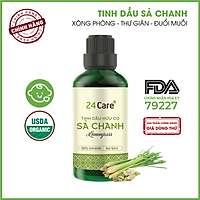 Tinh Dầu Thơm Phòng Nguyên Chất 24Care Sả Chanh/ Bạc Hà/ Quế/ Oải hương/ Bưởi/ Cam/ Hoa Lài/ Quýt/ Tràm Huế/ Hoa Hồng/ Lavender/ Ngọc Lan Tây/ Tràm Trà/ Sả Java/ Trà Xanh (50ml)