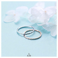 Nhẫn bạc nữ Miuu Silver, nhẫn trơn bạc 925 Midi Diamond Ring