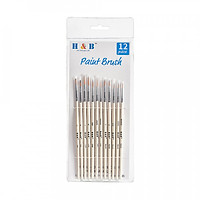 Bộ 12 Cây Cọ Vẽ Màu Nước H&B
