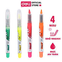 Bút nhớ dòng Deli - dấu dòng, highlight - Mực Hồng/Xanh lá/Cam/Vàng - Combo 2 chiếc - EU35440