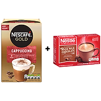 Cà phê Cappuccino hòa tan cao cấp NESCAFÉ Gold Cappuccino 8x15.5g [Mua 1 tặng 1 hộp bột cacao sữa Nestle 6x20,2g]