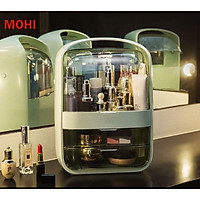 Hộp Đựng Mỹ Phẩm,Đồ Trang Điểm MOHI MT9 ,2 Ngăn Có Kệ Trên Và Nắp Đậy-Hàng Chính Hãng