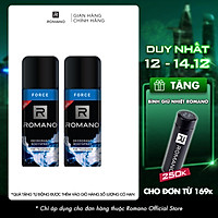 Combo 2 Xịt toàn thân Romano Force tươi mát năng động 150ml