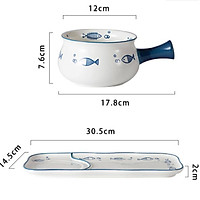 Bộ bát dĩa hình cá gốm sứ cao cấp