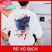 Giảm Giá Áo thun Tay Lỡ Unisex Hoa Phong Đỏ Áo Trắng