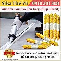 Keo trám khe đàn hồi vĩnh viễn, trám nứt cho tường và sàn - Sikaflex Construction Grey (tuýp 600ml)
