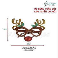 Mắt kính Noel kèm phụ kiện nhiều kiểu ngộ nghĩnh X-MK-02