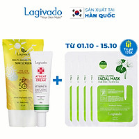 Bộ đôi Kem chống nắng Hàn Quốc Lagivado Multi-Protection 30 g và Kem giảm mụn Dr. Atreat Cream 30 ml