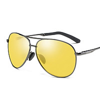 Molong driving glasses men's polarizer night vision goggles driver dedicated night driving anti-headlights high beam brightening gun frame night vision goggles 8011
