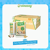 Thùng Sữa Đậu Nành Fami Nguyên Chất Vị Sữa Dừa / Đường Đen (200ml x 40 bịch)