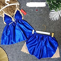 Đồ ngủ sexy nữĐồ ngủ hai dây có mút ngực chất phi hai dây chất mịn quyến rũ, 4