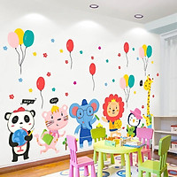 Tranh Dán Tường (CỰC RẺ) - Decal Dán Tường Cho Bé - Tranh Dán Động Vật