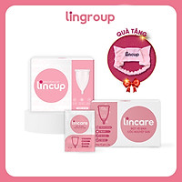 Combo cốc nguyệt san Lincup & Bột vệ sinh CNS Lincare + Tặng kèm băng đô thời trang