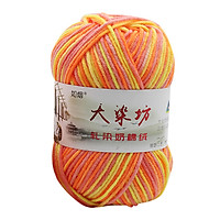 (Toponeto) 1PC 50g Chunky Colorful Hand Knitting Baby Milk Cotton Crochet Knitwear Wool A