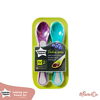 Thìa ăn dặm cho bé Tommee Tippee từ 7 tháng (set 2 thìa) - Feeding Spoon - Màu Tím/ Xanh dương