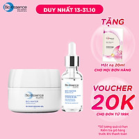 Combo dưỡng ẩm Bio-Essence Bio-Water (Tinh chất Vitamin B5 30ml+ Kem Moist-in Gel 50g)