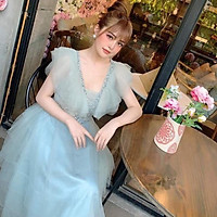 Đầm xoè dự tiệc xếp tầng kết cườm TRIPBLE T DRESS -Size M/L (kèm ảnh/video thật) MS160V