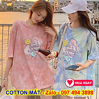 Áo thun, áo phông ngắn tay form rộng phong cách unisex kiểu áo t-shirt nhuộm loang màu bao xài không phai chống nhăn hiệu quả giặt phơi lên là thẳng tắp