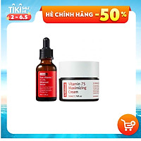 Combo Tinh chất Vitamin C 21.5 và Kem dưỡng trắng da hỗ trợ trị mụn làm mờ vết thâm By Wishtrend