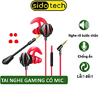 Tai Nghe Gaming Có Mic SIDOTECH G2M Nhét Tai Có Dây Âm Thanh Siêu Bass Chuyên Chơi Game Pubg Mobile Free Fire Tốc Chiến LMHT Liên Quân nghe rõ tiếng bước chân trên điện thoại dành cho game thủ Esport chuyên nghiệp - Hàng Chính Hãng