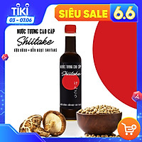 Nước tương cao cấp Shiitake lên men tự nhiên từ đậu nành và nấm ngọt Shiitake, chai nhựa 525ml