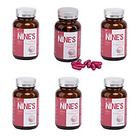 Combo 6 Hộp Viên Uống Trắng Da Mờ Tàn Nhang Nine's Beauty 30 Viên bổ sung Collagen, Nano Glutathione, Nano Curcumin làm đẹp da hỗ trợ hỗ trợ điều trị nám tàn nhang, chống lão hóa giảm nếp nhăn Điều hòa nội tiết tố nữ