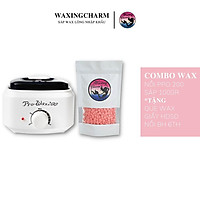 Combo Máy Nấu Sáp và 300gr Sáp Wax Lông Nóng Hard Wax Beans Dành Cho Nách, Body, Bikini