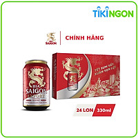 Thùng 24 lon bia Saigon Export 330ml