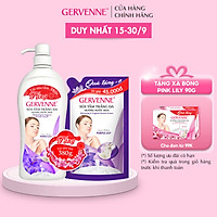 Gervenne Sữa tắm trắng da Purple Lily 900gr + TẶNG túi sữa tắm 380gr
