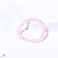Vòng tay Thạch Anh Hồng tự nhiên 100% đem lại may mắn trong tình duyên, hợp mệnh Hỏa, Thổ, nhiều kích thước | VietGemstones