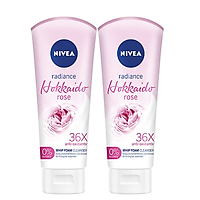 Bộ 2 Sữa Rửa Mặt Tạo Bọt NIVEA Chiết Xuất Hoa Hồng Hokkaido (100ml *2)