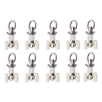 20 Piece Alloy Curtain Track Glider Rail Slide Wheels Roller