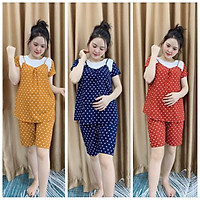 BỘ ĐỒ BẦU THIẾT KẾ CHẤM BI NHẸ, MÁT