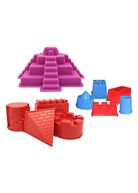 Bộ cát động lực Motion sand MS 21 cát mềm mịn tạo hình sắc nét kèm theo bộ khuôn lâu đài đựng trong hộp màu có quai xách