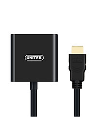 Cáp Chuyển HDMI Ra VGA Unitek Y6333 (0.2m) - Hàng Chính Hãng