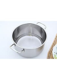 Bộ 3 Nồi Inox 3 Đáy Nắp Kính Fivestar FS06CG - Hàng Chính Hãng