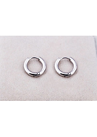 Bông Tai Khuyên Tròn Winwinshop88 BT233 (12mm) – Bạc