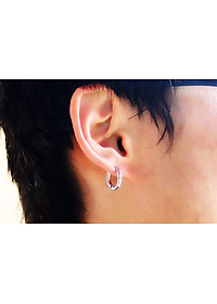 Bông Tai Khuyên Tròn Winwinshop88 BT233 (12mm) – Bạc