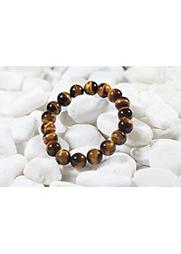 Vòng Tay Đá Mắt Hổ Vàng Nâu (14mm)