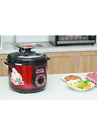 Nồi Áp Suất Đa Năng Sunhouse DNDSHD1552 - 5L (Đỏ Đen) - Hàng chính hãng