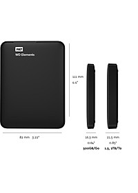 Ổ Cứng Di Động WD Elements 2TB 2.5 USB 3.0 - WDBU6Y0020BBK - Hàng chính hãng