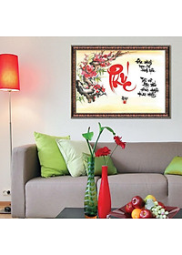 Tranh Thư Pháp PHÚC DUYÊN TRÀN ĐẦY (TP_41X56-3) (41 x 56 cm) Thế Giới Tranh Đẹp
