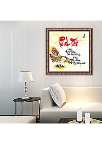 Tranh Thư Pháp PHÁT TÀI NHƯ Ý V44-22 (46 x 46 cm) Thế Giới Tranh Đẹp
