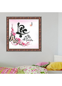 Tranh Thư Pháp CHỮ LỘC V44-35 (46 x 46 cm) Thế Giới Tranh Đẹp